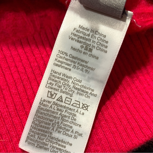 J Crew Cashmere shrunken cable-knit cardigan sweater, Small, Neon Pink, V-neck - Picture 8 of 10